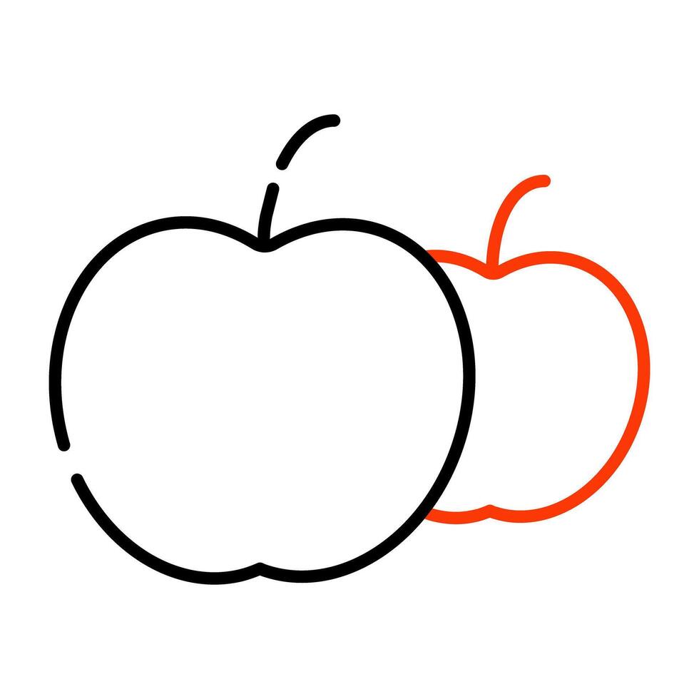 un prima descargar icono de manzanas vector