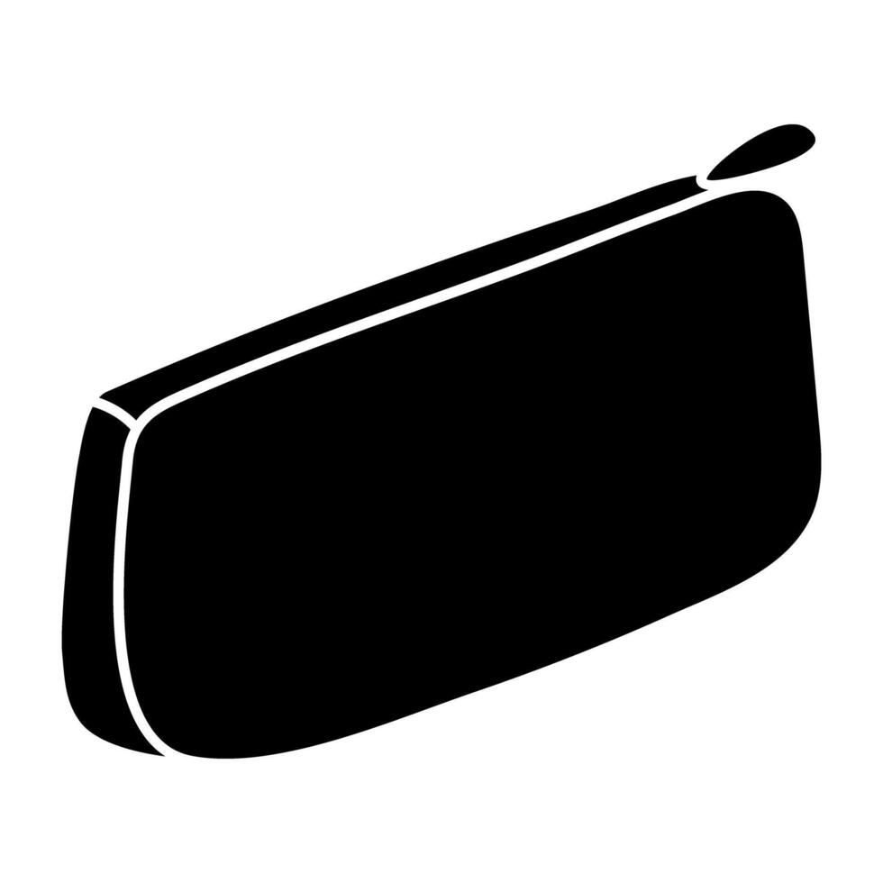A solid design icon of pencil case vector