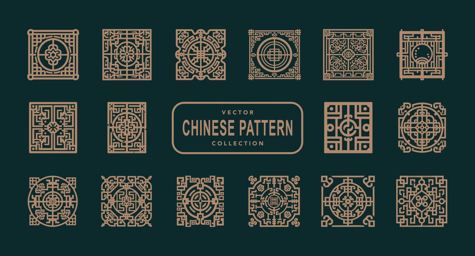 Asian Chinese traditional pattern classicism vector