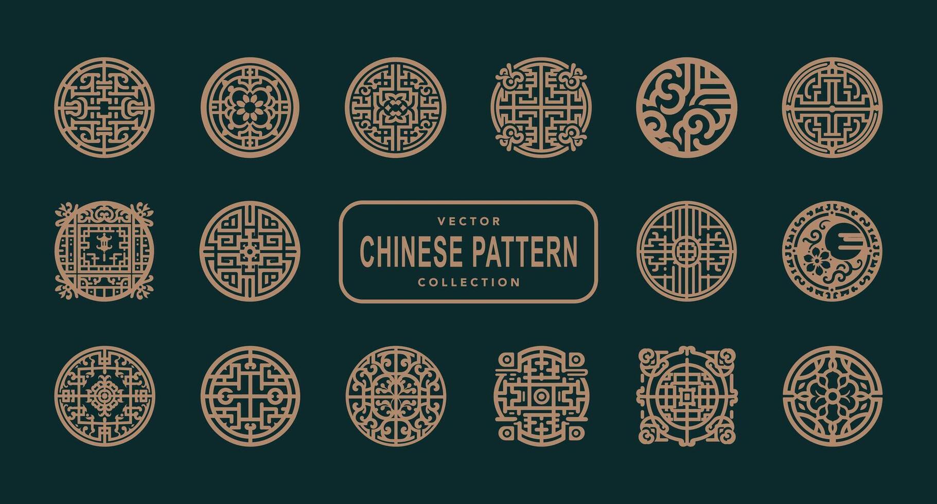 Asian Chinese traditional pattern classicism vector