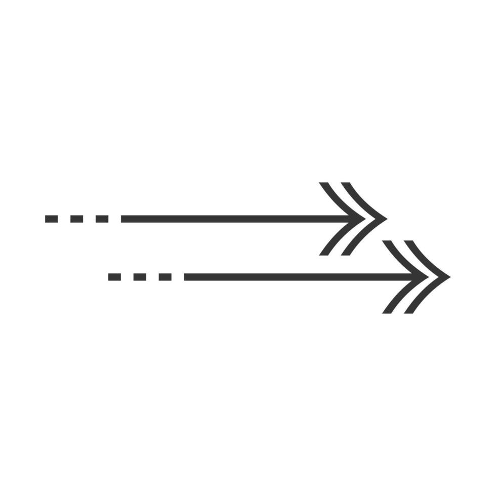 Direction pointer, air movement wind, black arrow sign vector element