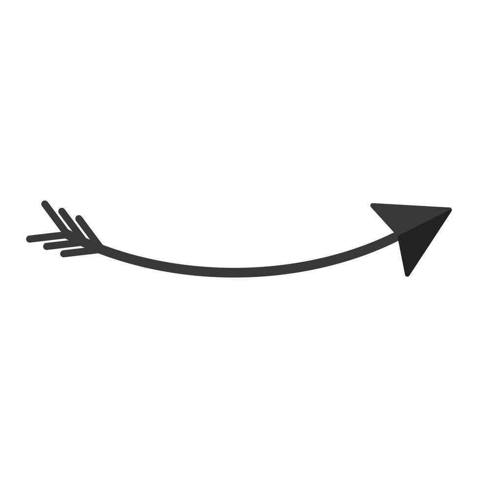 Arrow direction of movement, black arrow pointer landmark. Vector element isolate