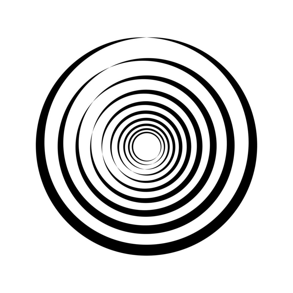 Black halftone dashed speed swirl line Design element for frame vortex logo tattoo vector
