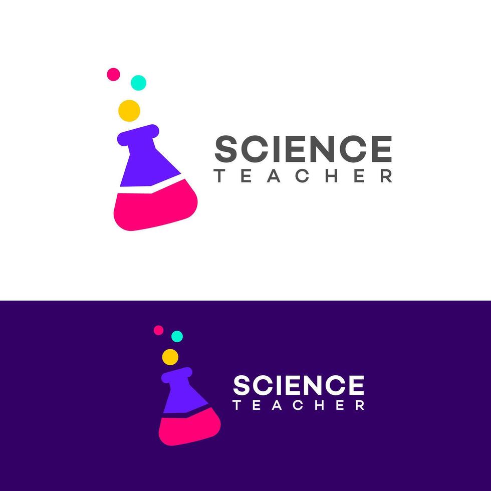 science teacher logo Icon Brand Identity Sign Symbol Template vector