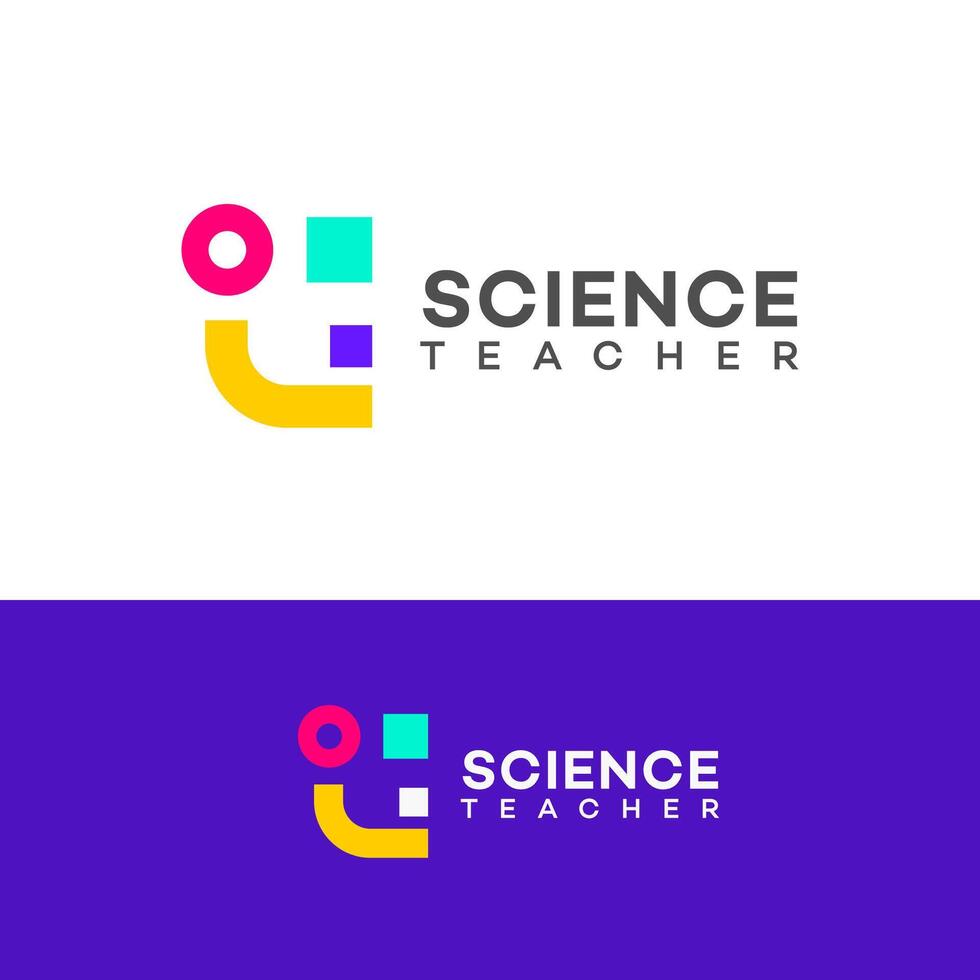 science teacher logo Icon Brand Identity Sign Symbol Template vector