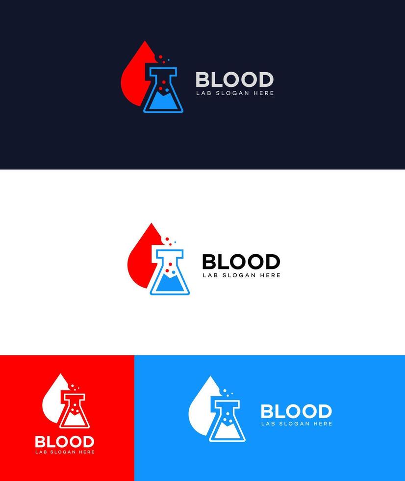 blood lab logo vector