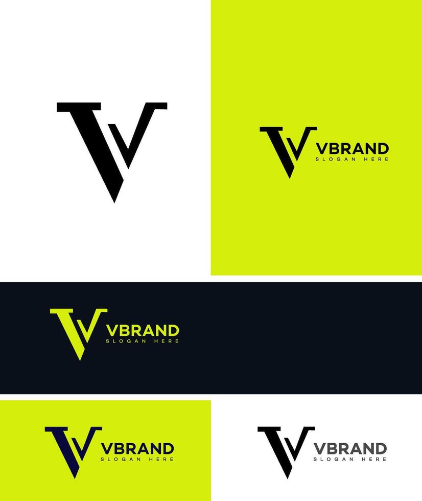 v letra logo icono marca identidad firmar símbolo modelo vector