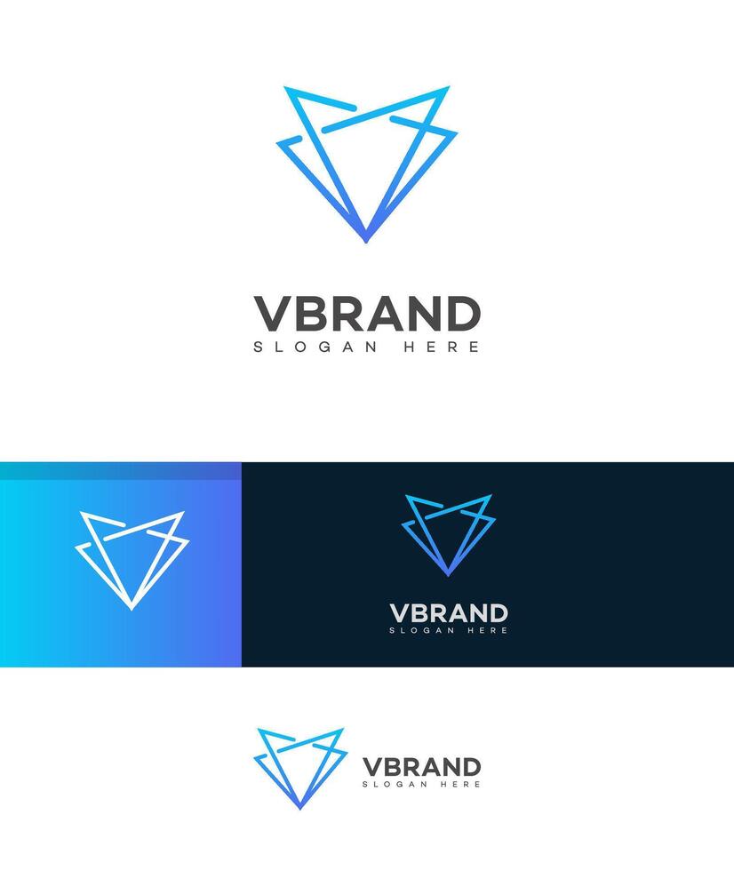 V Letter Logo Icon Brand Identity Sign Symbol Template vector