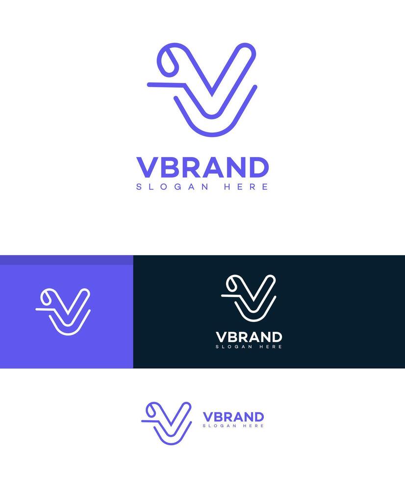 V Letter Logo Icon Brand Identity Sign Symbol Template vector