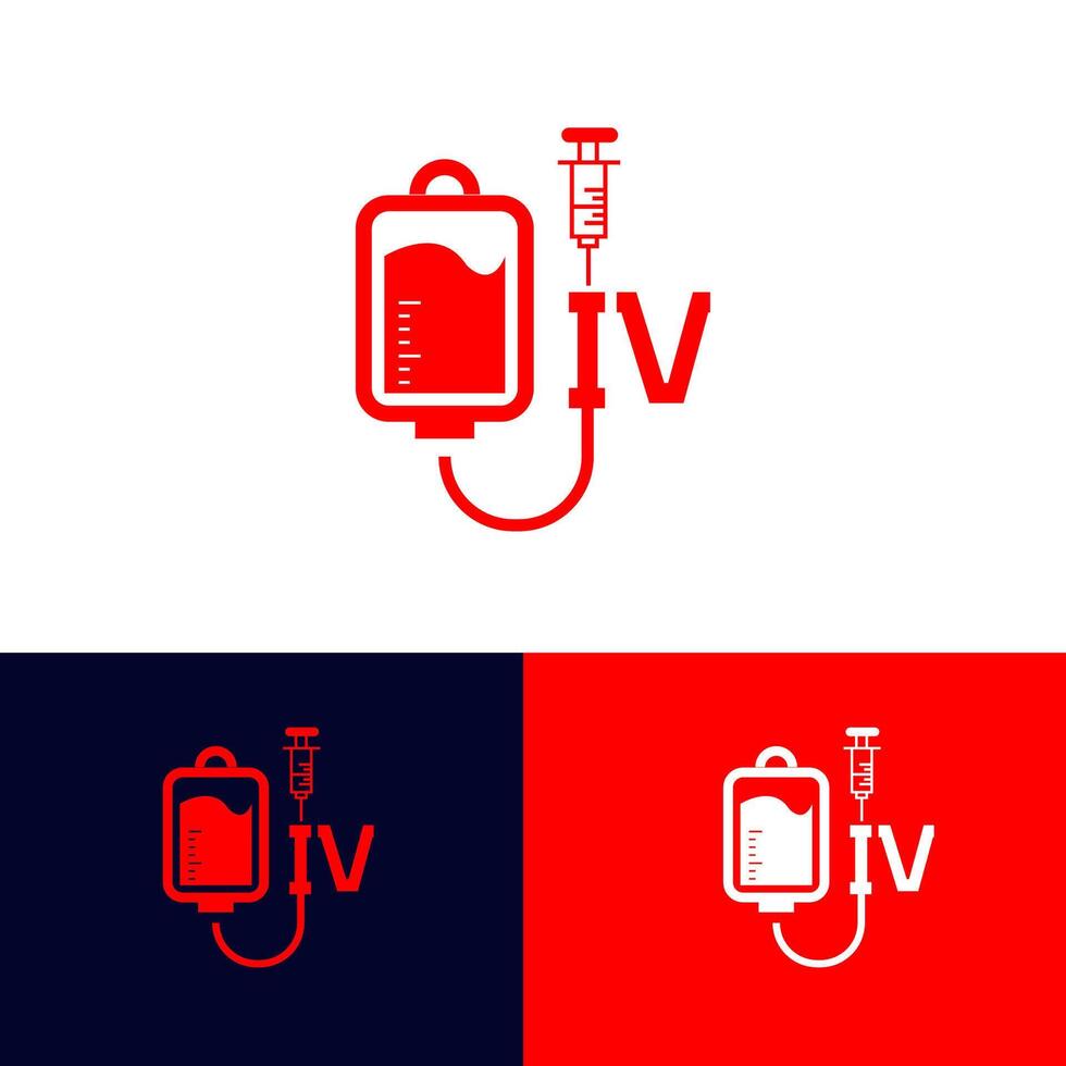 iv therapy Logo Icon Brand Identity Sign Symbol Template vector