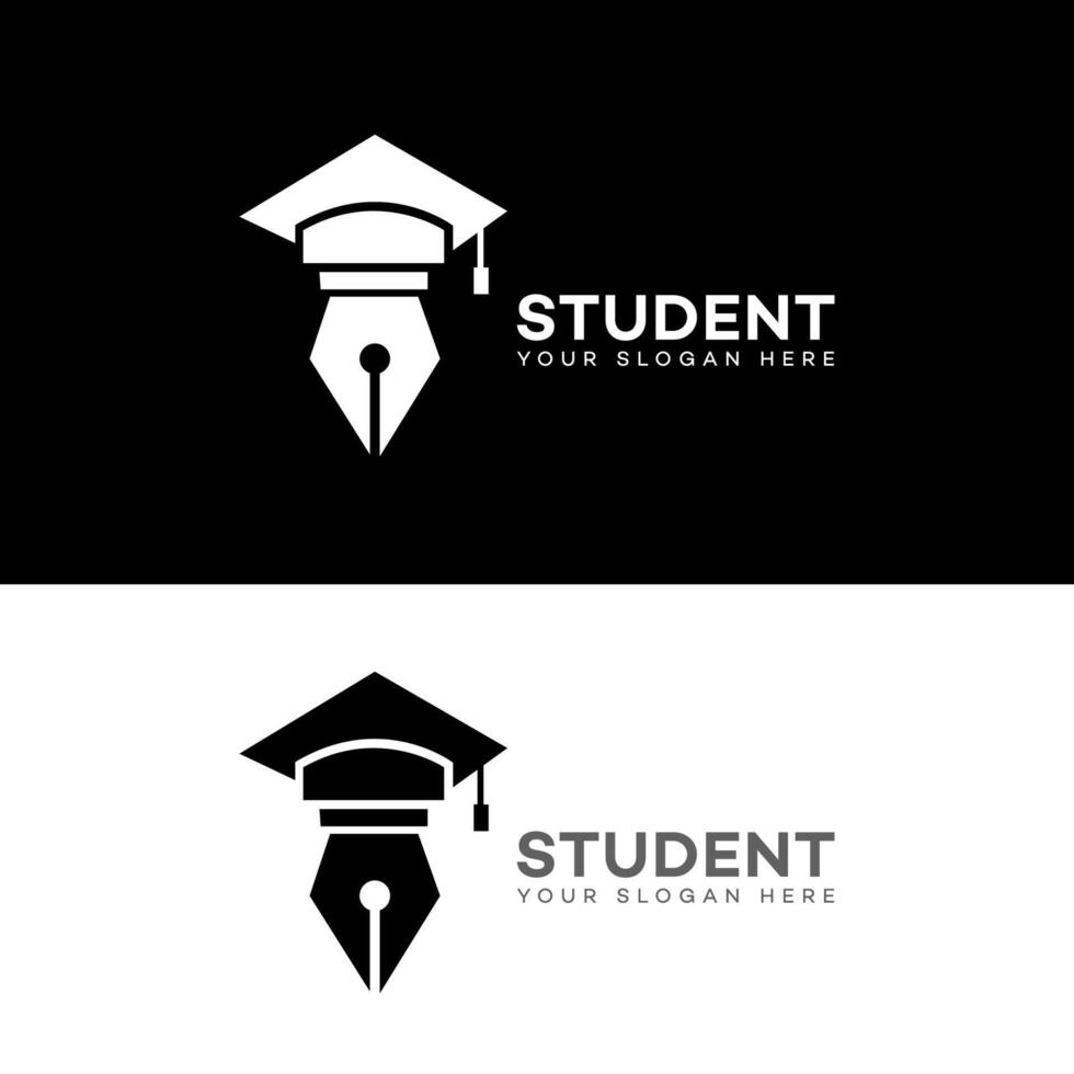 estudiante logo icono marca identidad firmar símbolo modelo vector