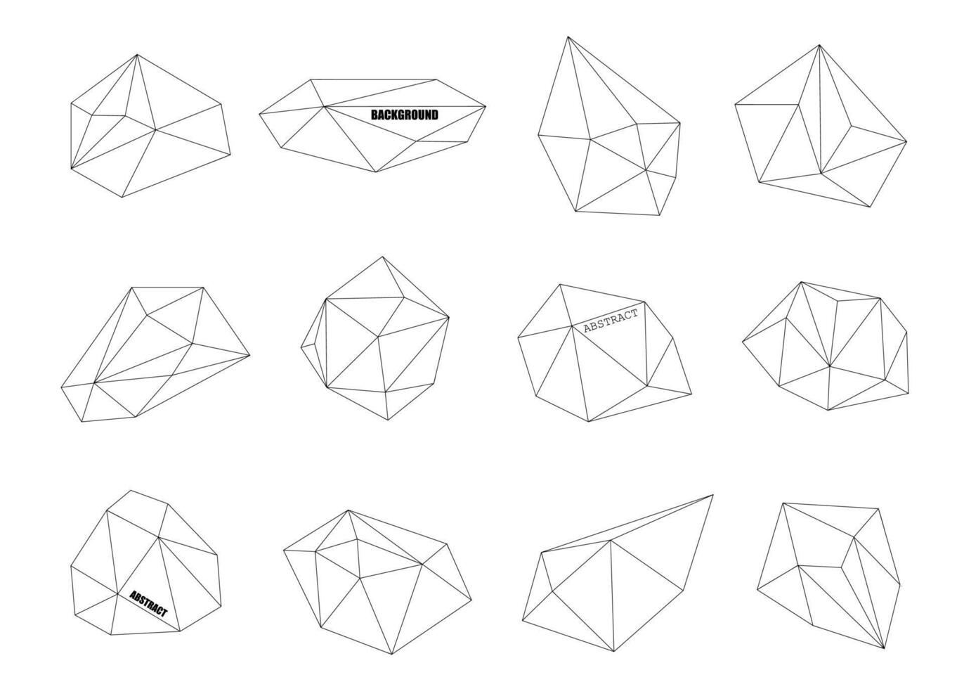 hipster de moda geométrico formas resumen poligonal antecedentes. cristal me gusta geométrico cifras. vector