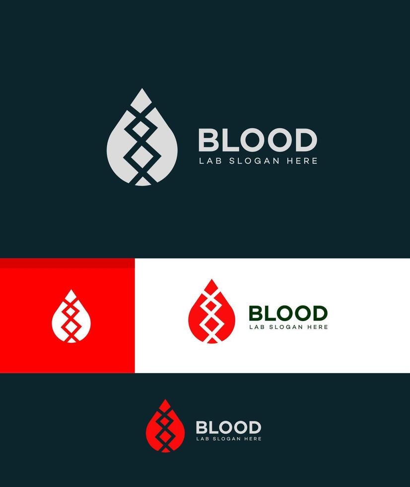 blood lab logo vector