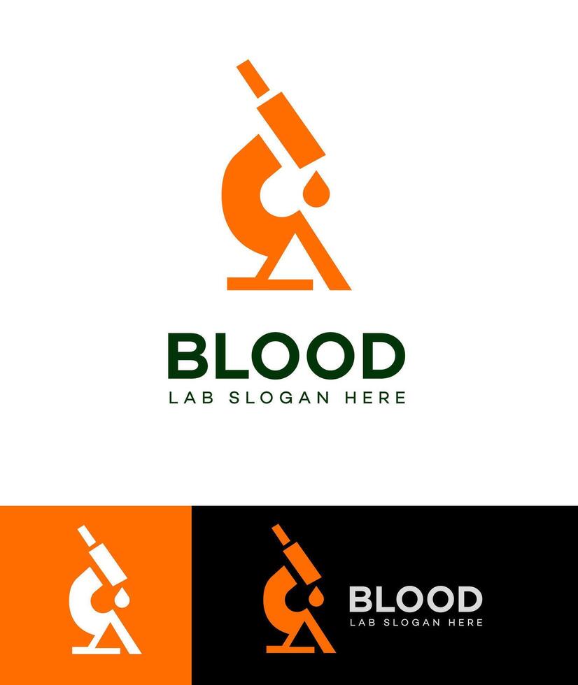 blood lab logo vector