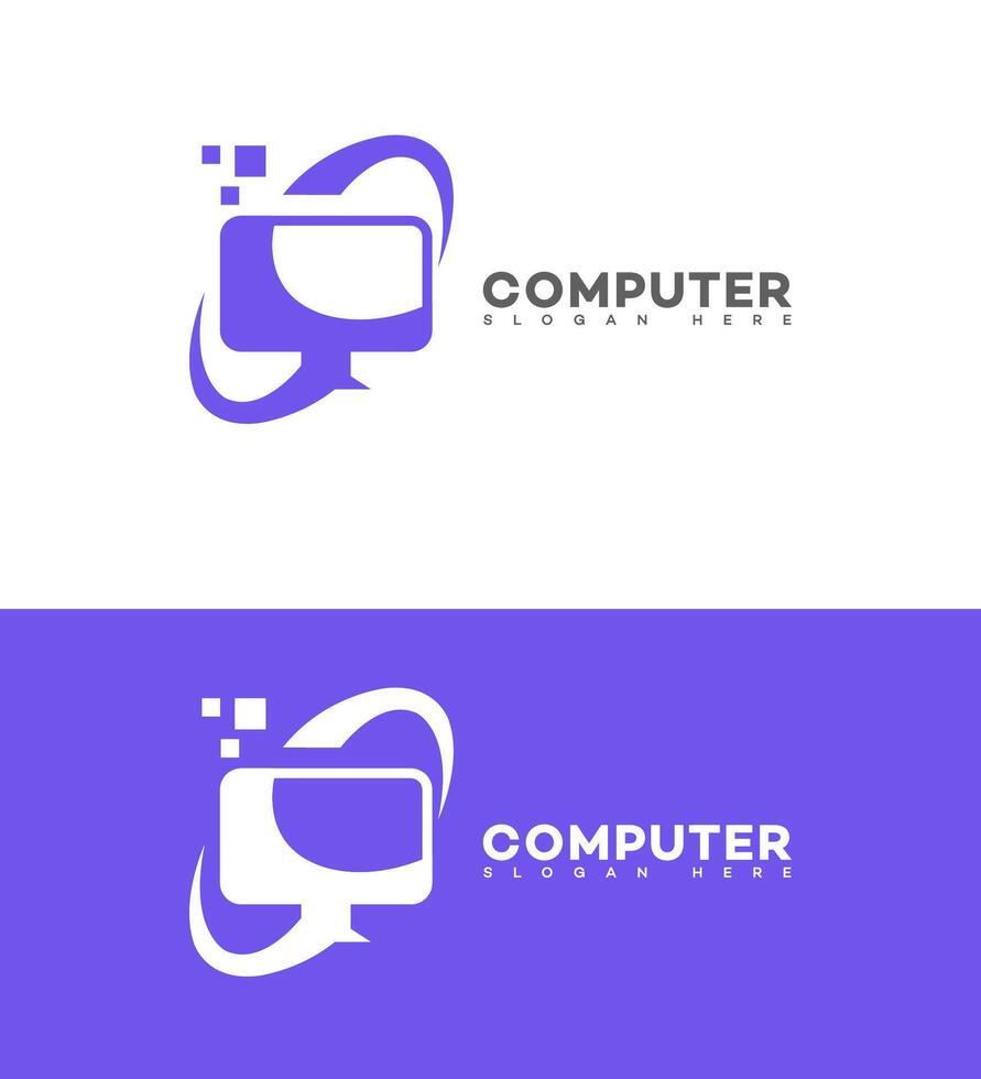 computer education logo Icon Brand Logo Identity Sign Symbol Template vector