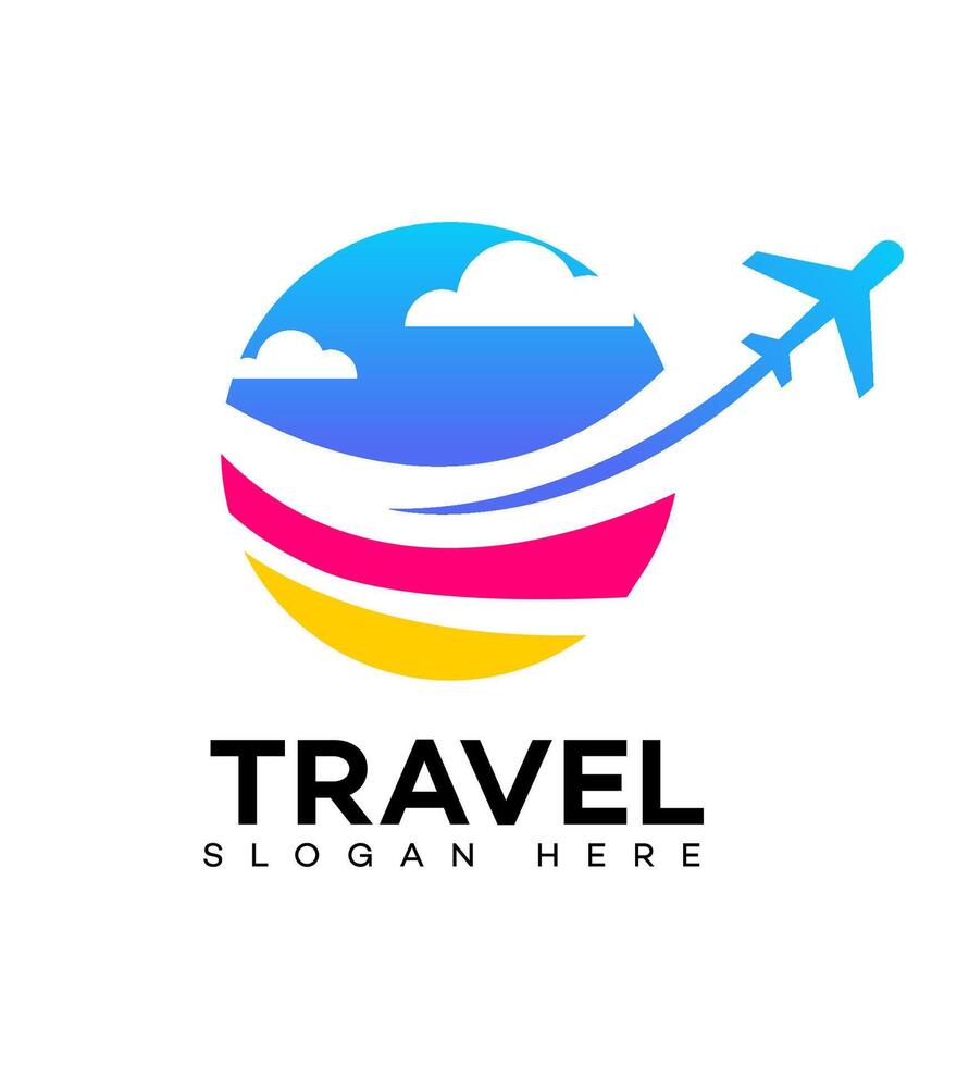 travel agency logo Icon Brand Identity Sign Symbol vector