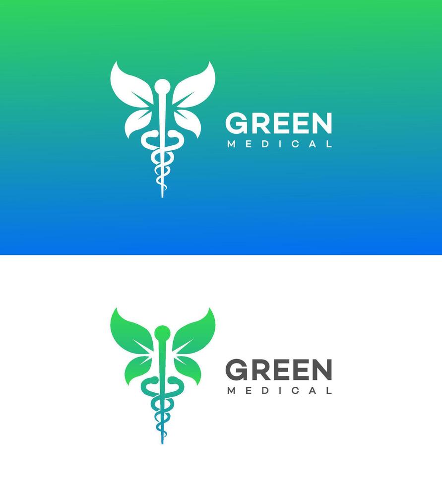 green medical logo Icon Brand Identity Sign Symbol Template vector