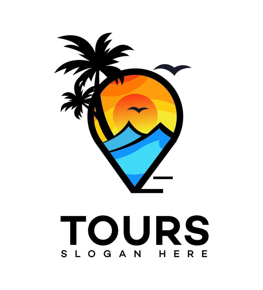 tours logo Icon Brand Identity Sign Symbol vector