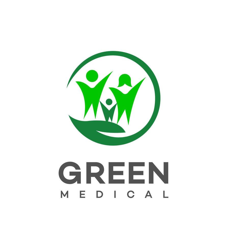 verde médico logo icono marca identidad firmar símbolo modelo vector