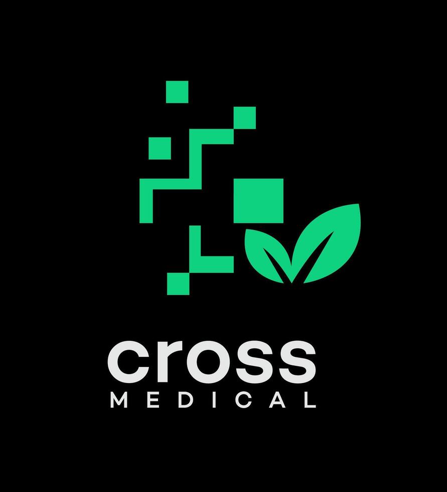 cross medical logo vector