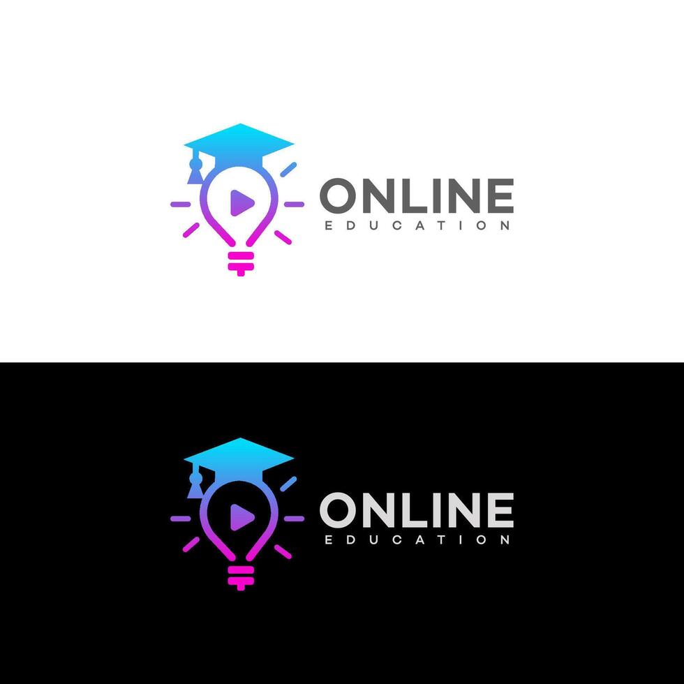en línea educación logo icono marca identidad firmar símbolo modelo vector