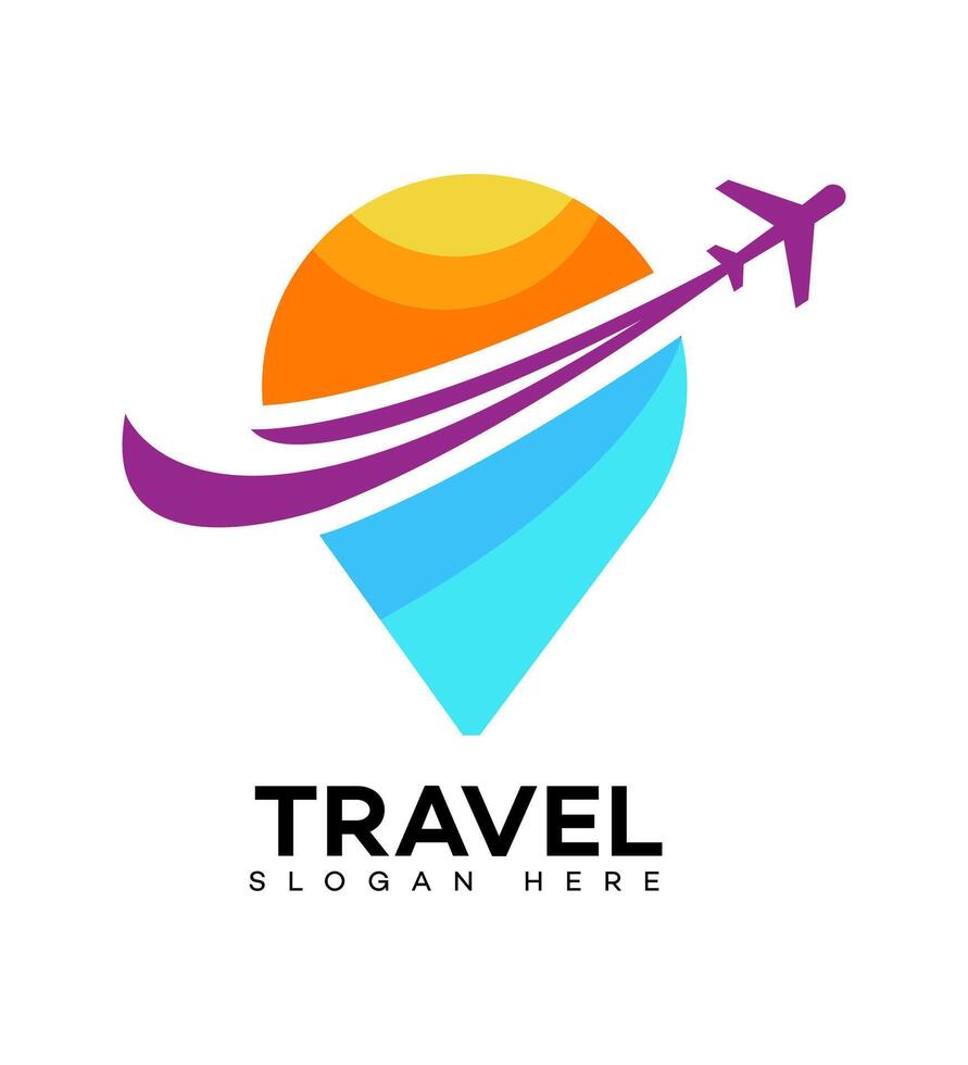 travel and tours logo Icon Brand Identity Sign Symbol vector
