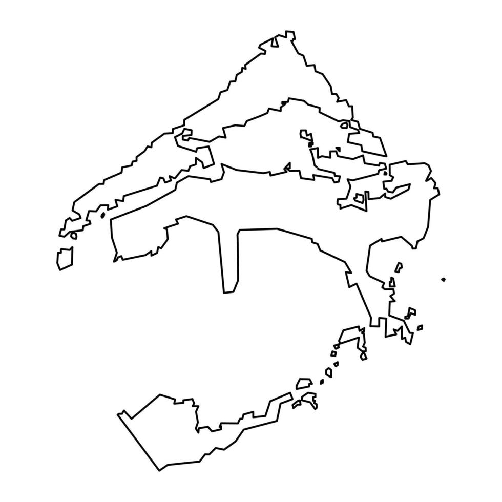 St. Georges Parish map, administrative division of Bermuda. Vector illustration.