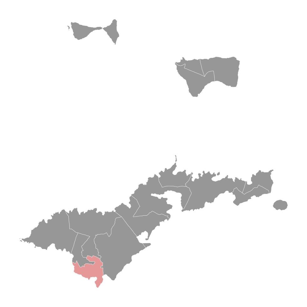 tualatai condado mapa, administrativo división de americano samoa vector ilustración.