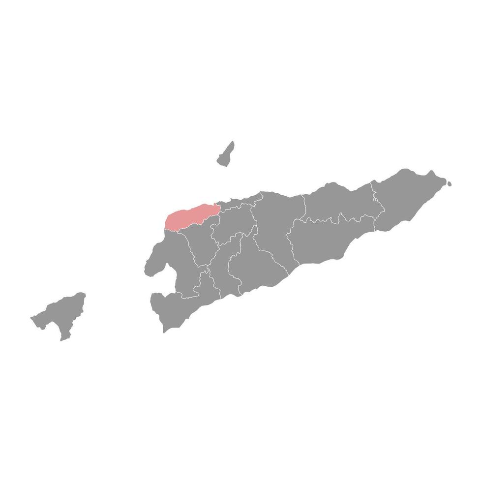 liquica municipio mapa, administrativo división de este Timor. vector ilustración.