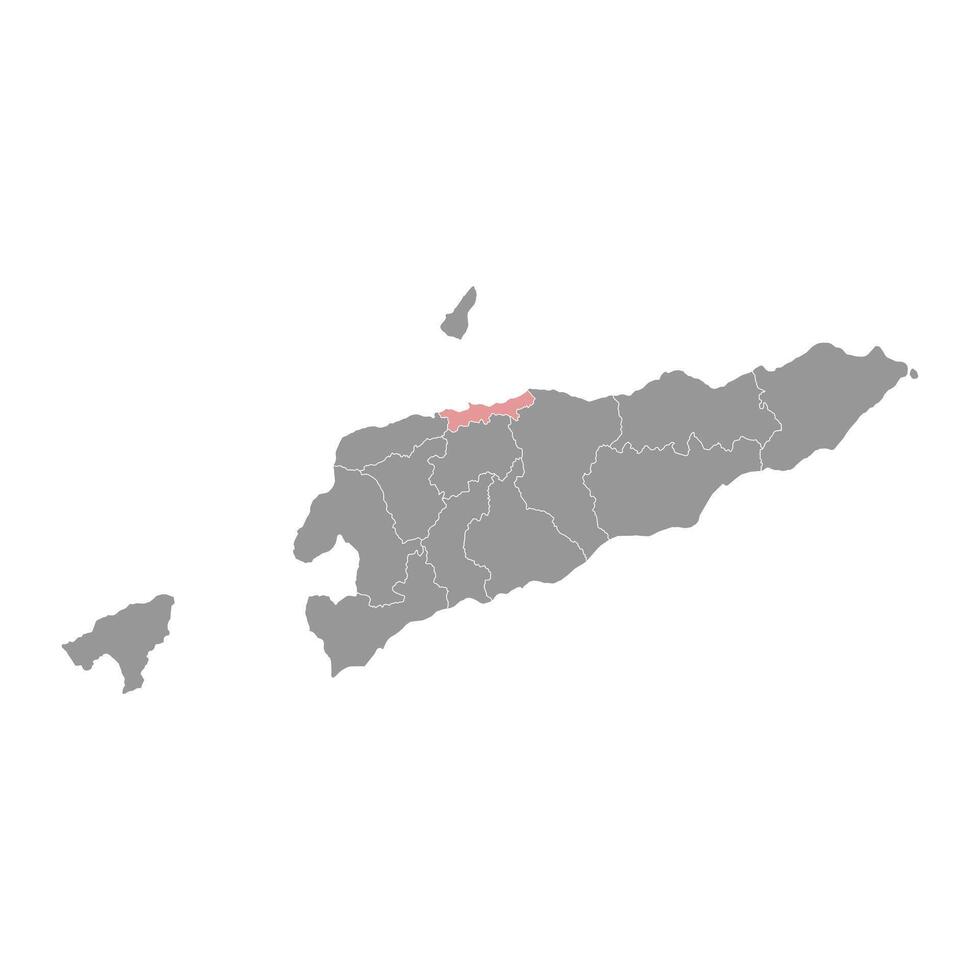 dili municipio mapa, administrativo división de este Timor. vector ilustración.