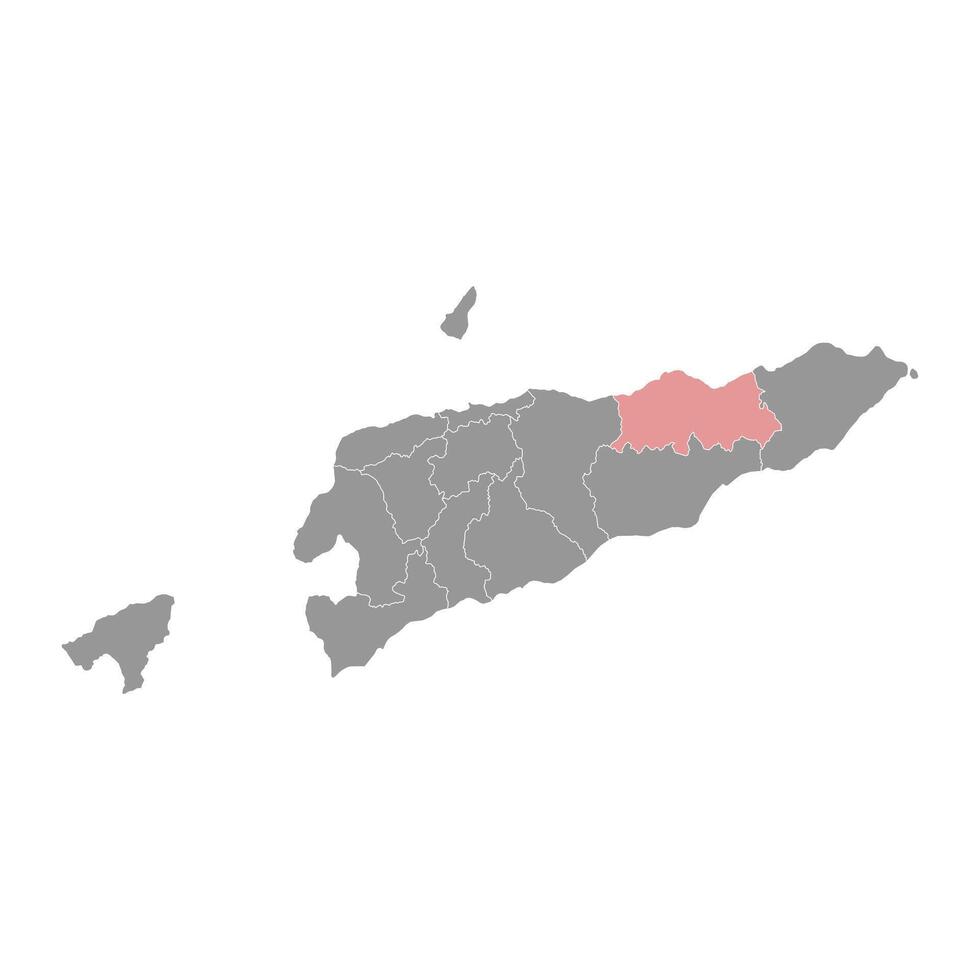 baucau municipio mapa, administrativo división de este Timor. vector ilustración.