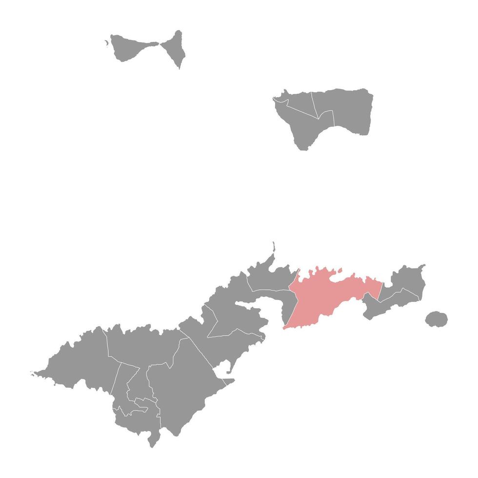 Sua County map, administrative division of American Samoa. Vector illustration.