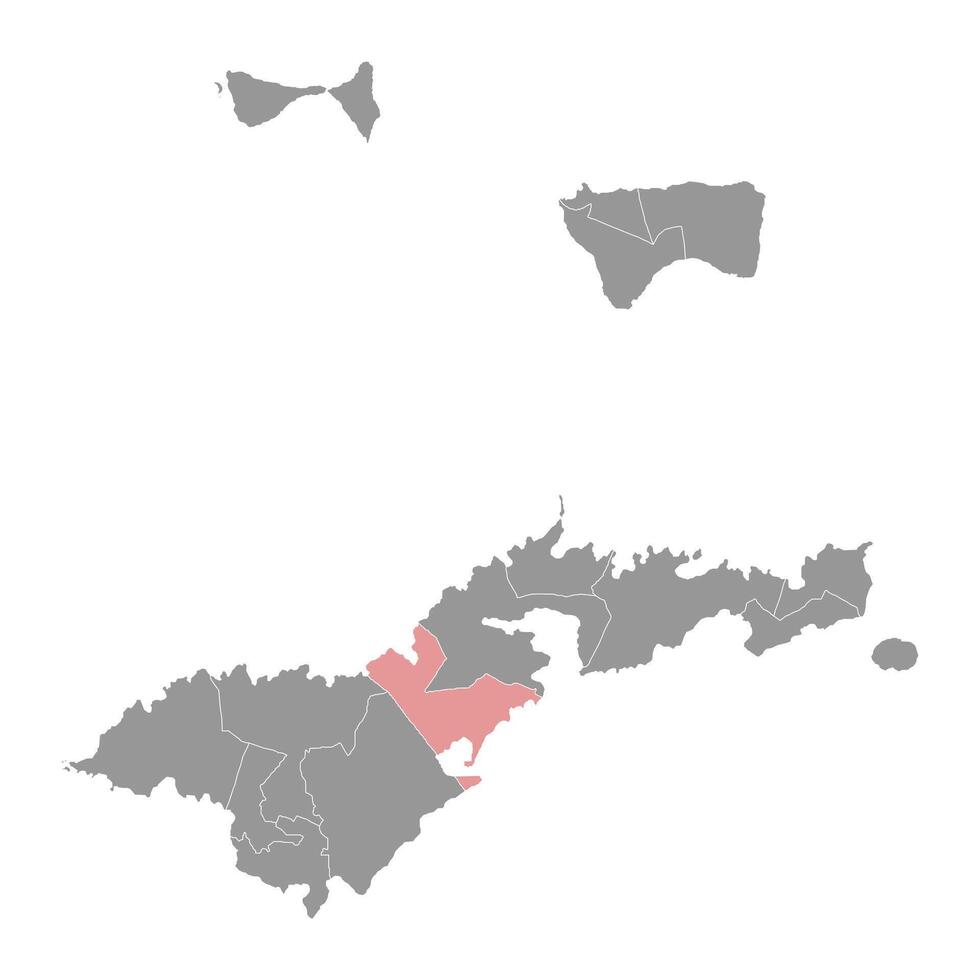 itaú condado mapa, administrativo división de americano samoa vector ilustración.