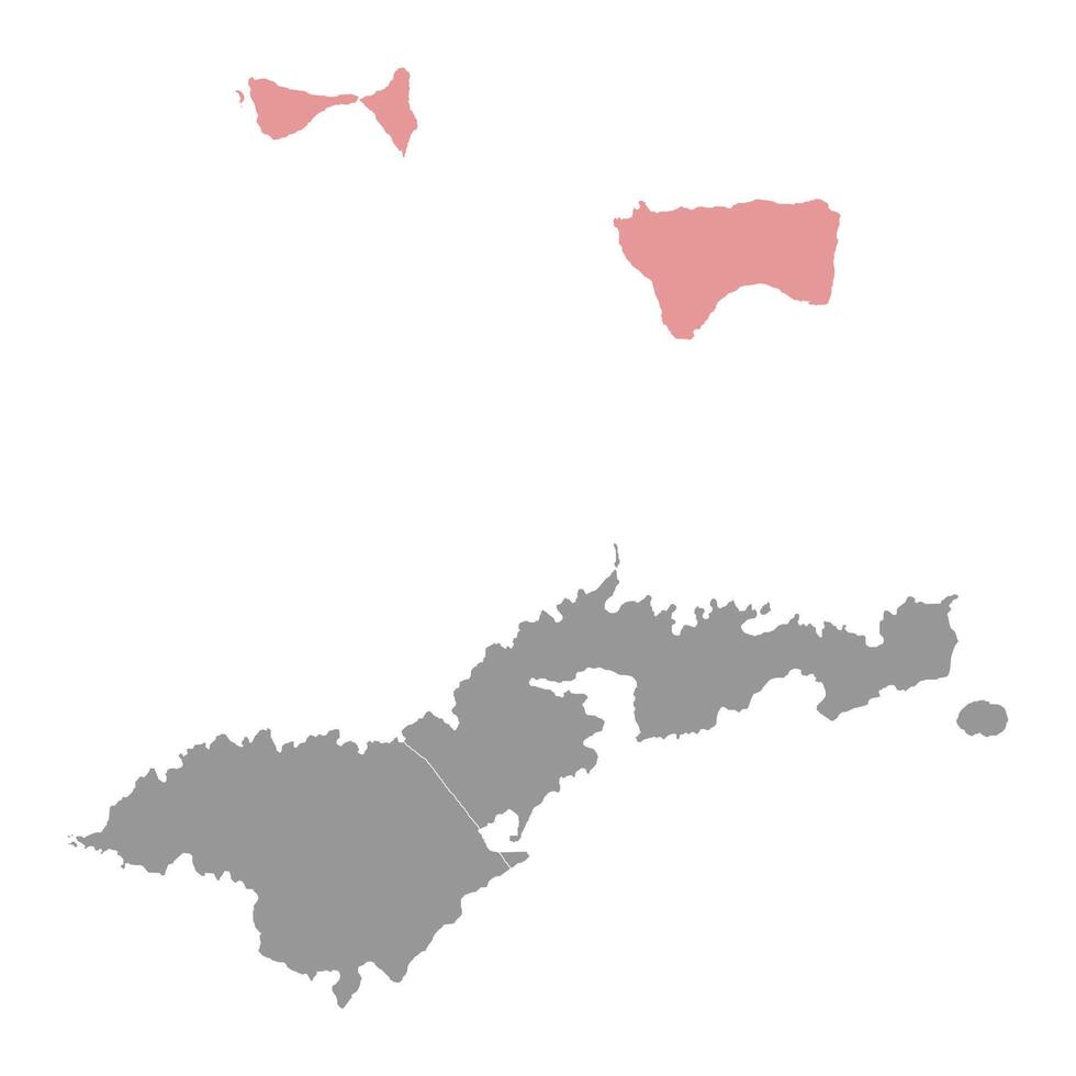 Manua District map, administrative division of American Samoa. Vector illustration.