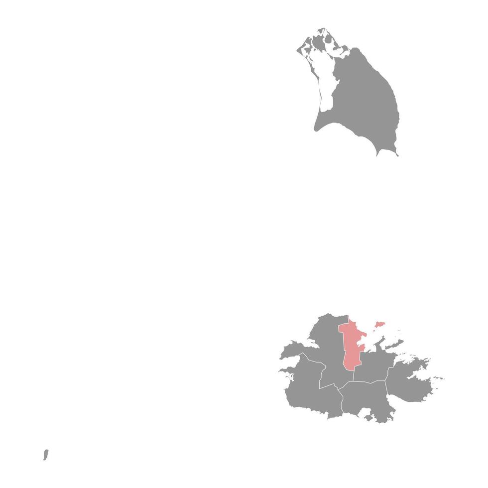 parroquia de Santo Jorge mapa, administrativo división de antigua y barbuda. vector