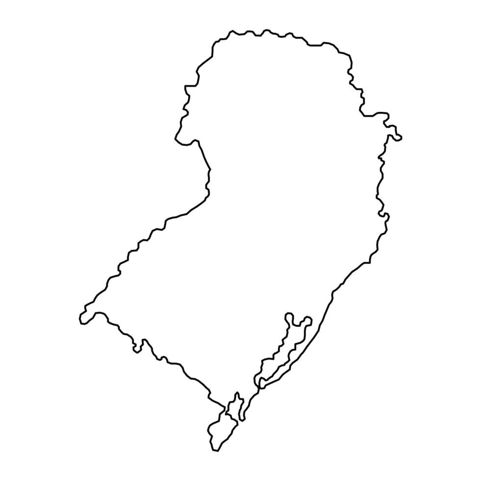 South Region map, Brazil. Vector Illustration.