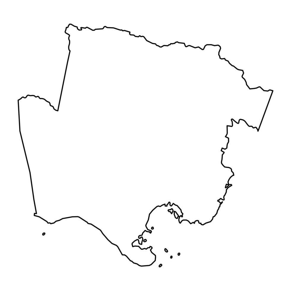 sexo medio condado mapa, administrativo división de Jamaica. vector ilustración.