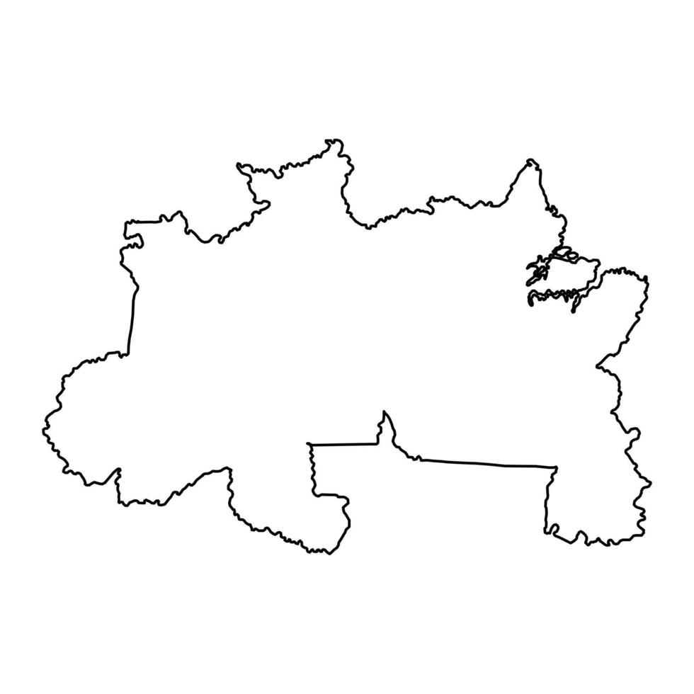 North Region map, Brazil. Vector Illustration.