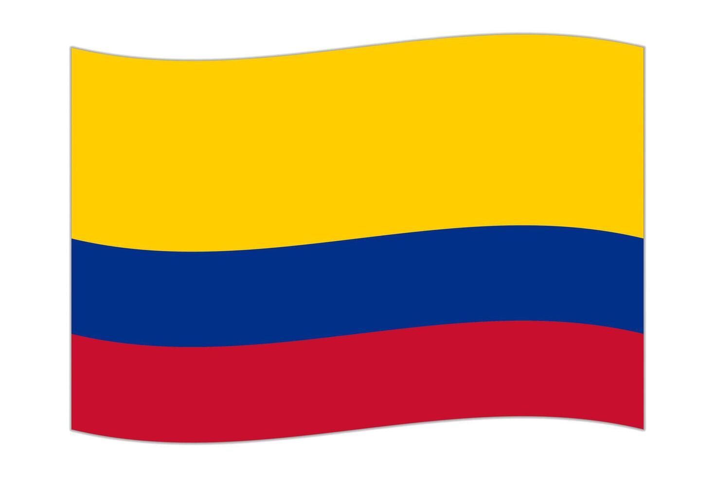 ondeando la bandera del país colombia. ilustración vectorial vector