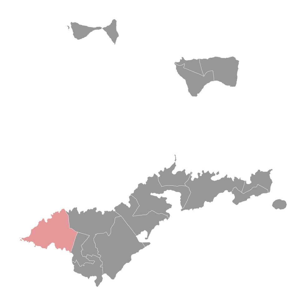 Lealataua County map, administrative division of American Samoa. Vector illustration.