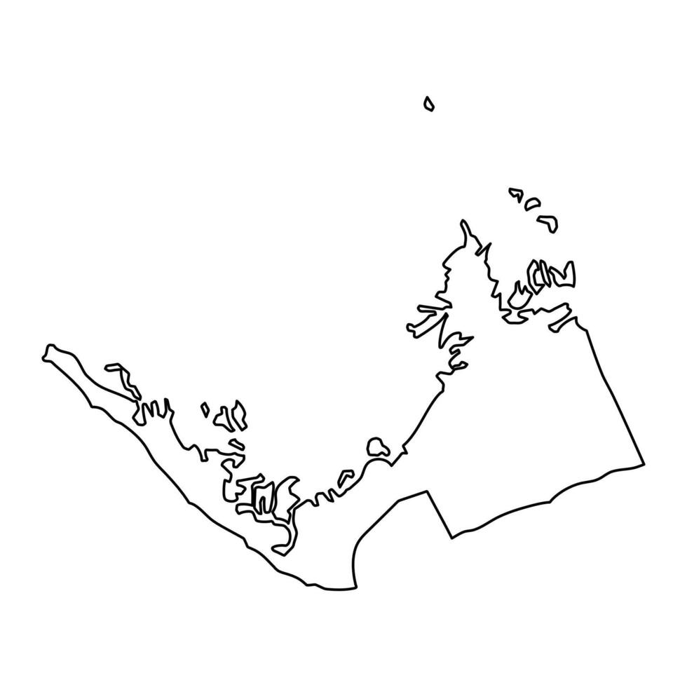 West Grand Bahama map, administrative division of Bahamas. Vector illustration.