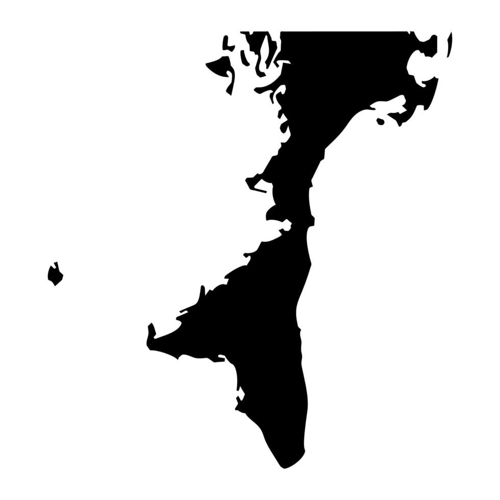 South Abaco map, administrative division of Bahamas. Vector illustration.