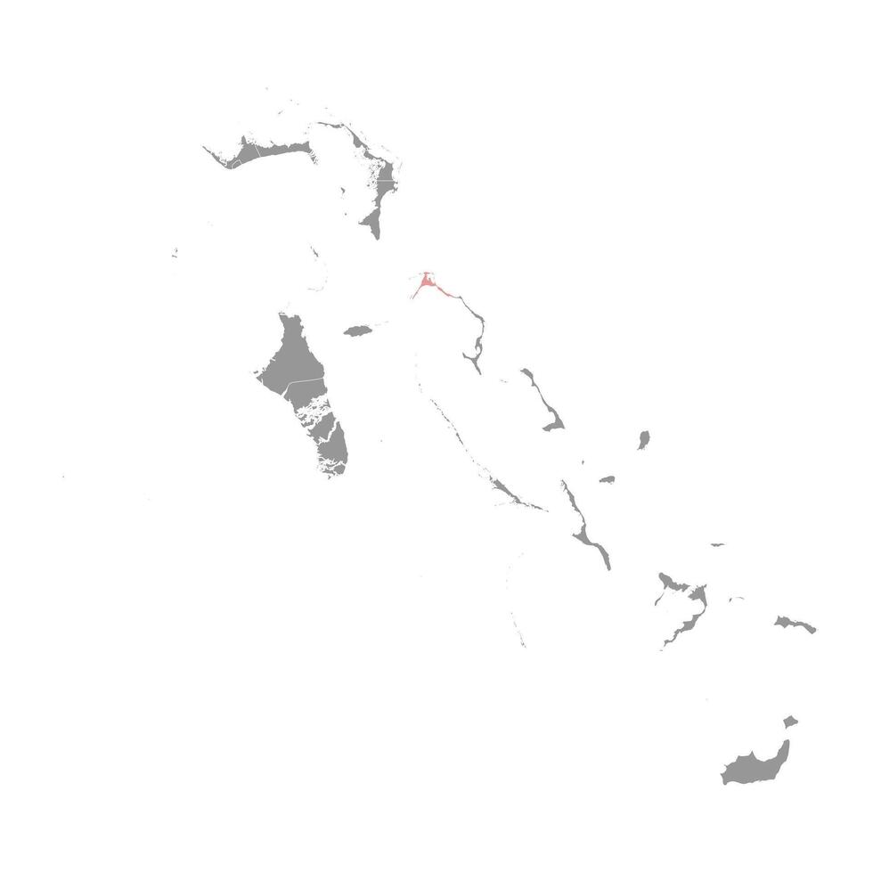 norte eleuthera mapa, administrativo división de bahamas vector ilustración.