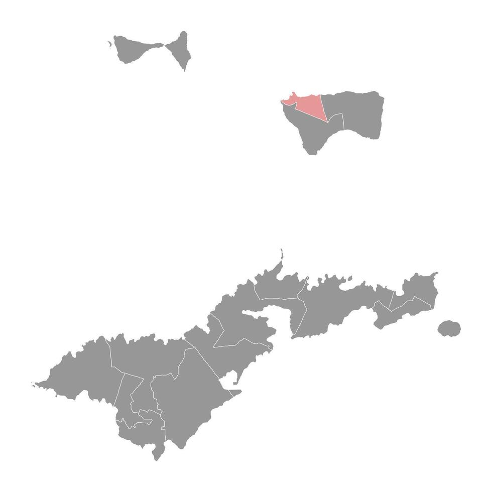 Faleasao County map, administrative division of American Samoa. Vector illustration.