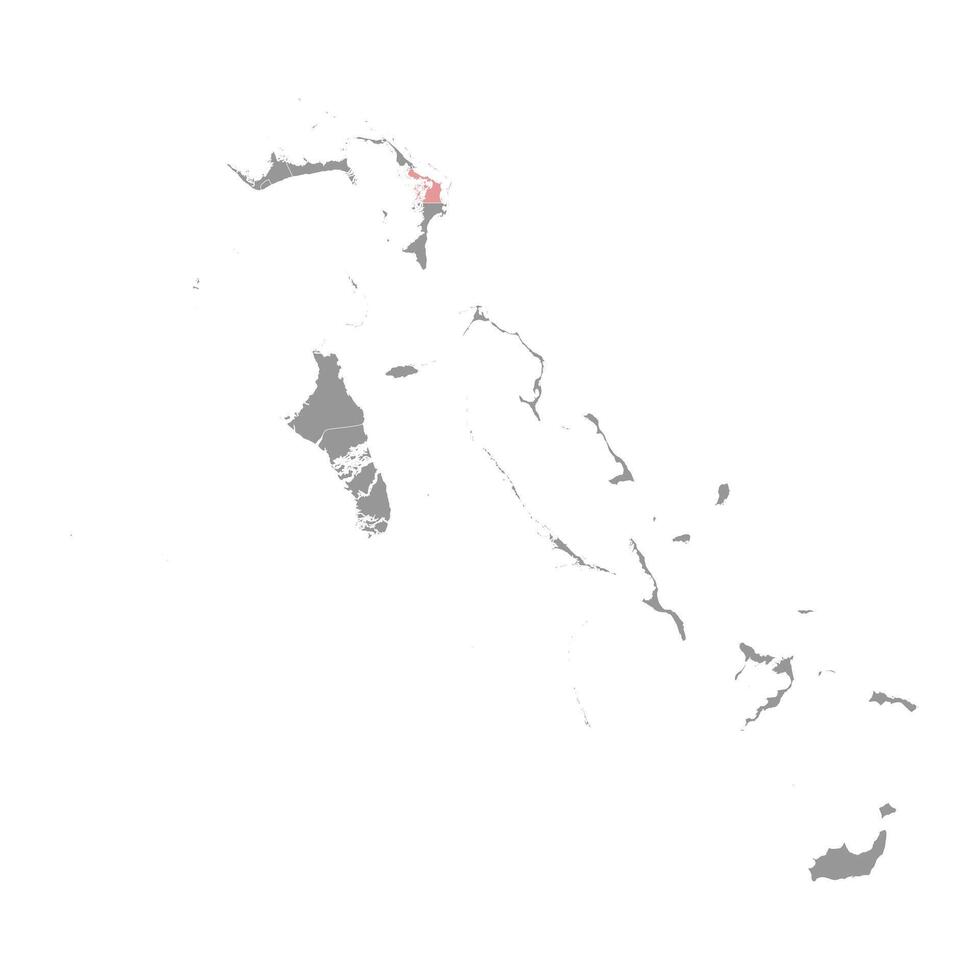 central ábaco mapa, administrativo división de bahamas vector ilustración.