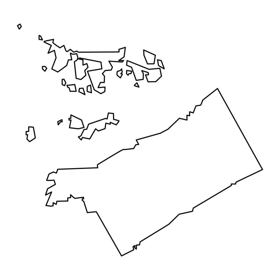 Warwick Parish map, administrative division of Bermuda. Vector illustration.