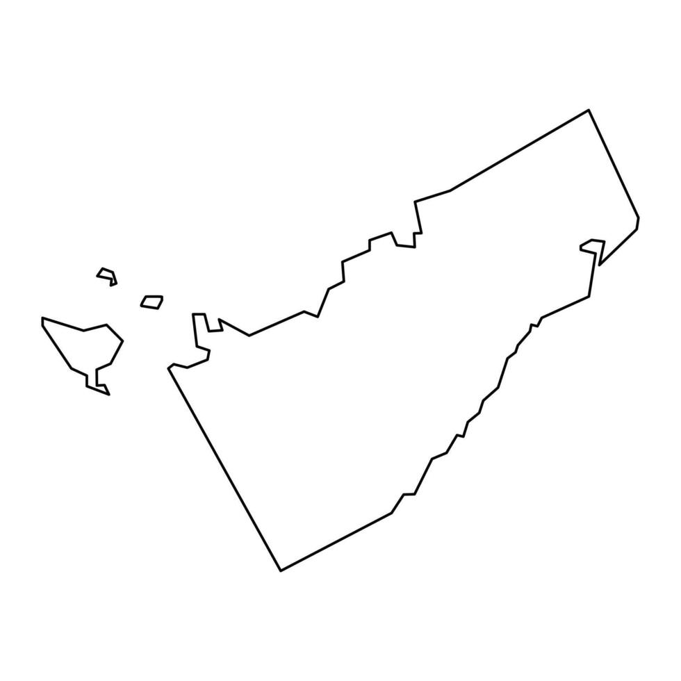 Paget Parish map, administrative division of Bermuda. Vector illustration.