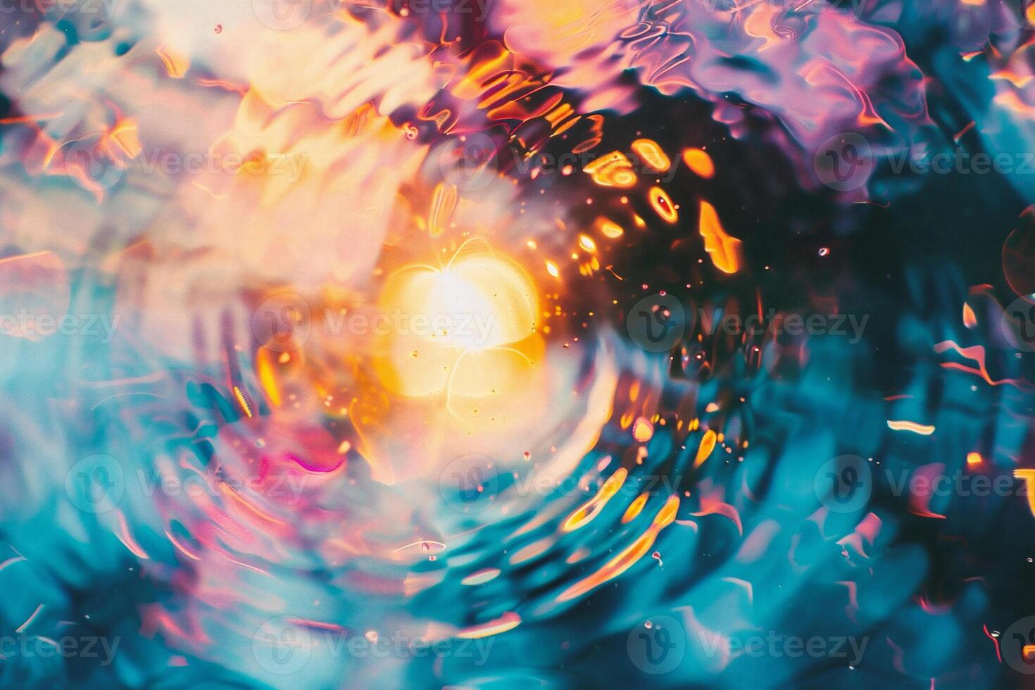 AI generated abstract background with bokeh defocused lights and shadow photo