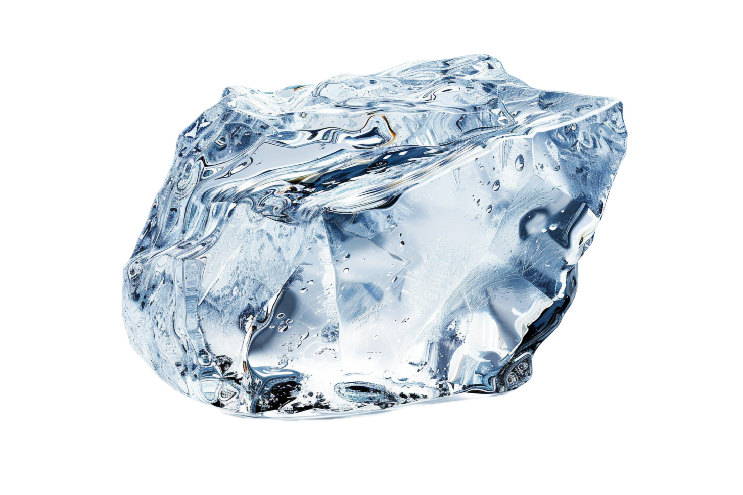 AI generated Blue Ice Chunk png