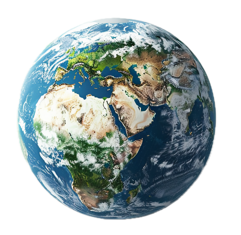 AI generated Planet Earth from Space A Global View png